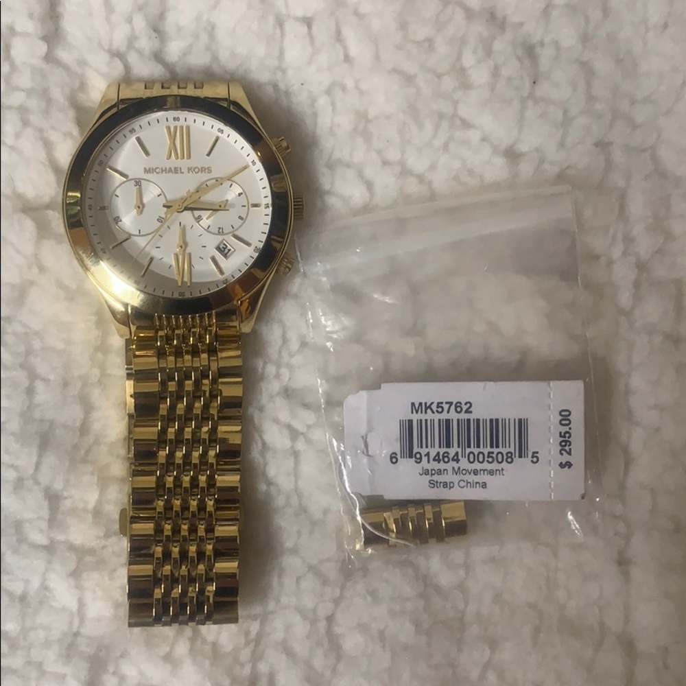 Michael Kors Men’s Gold Watch with White Face